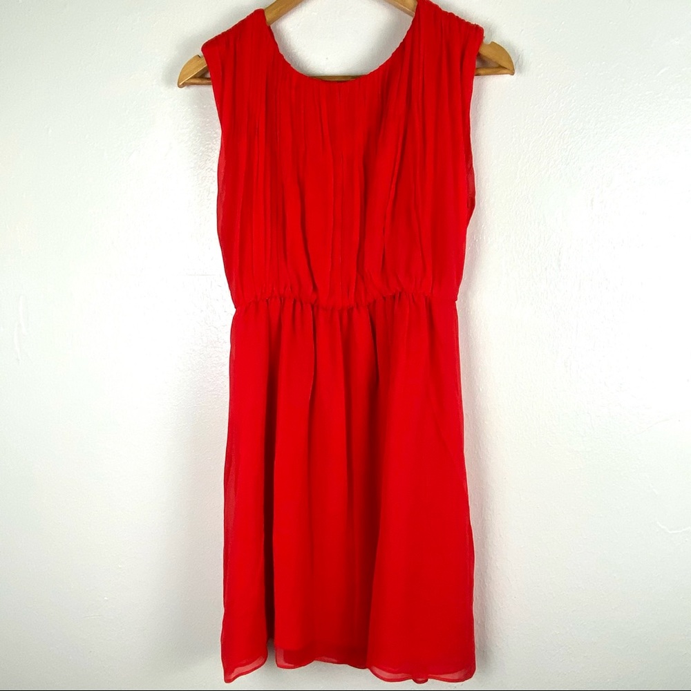 Alice & Olivia Bright Orange Silk dress
